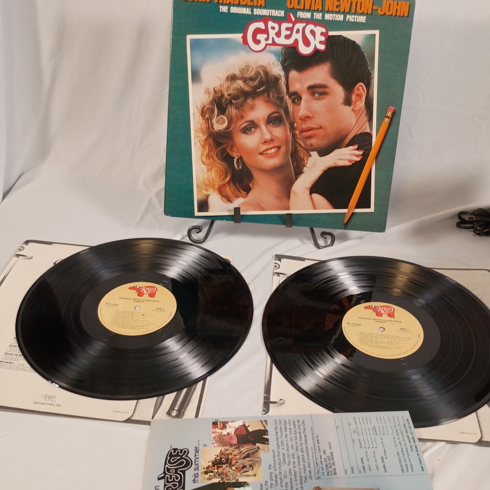 Grease Original Movie Soundtrack Vinyl 2 LP John Travolta Olivia Newton-John RSO